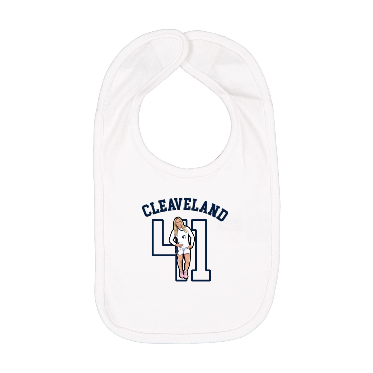Infant Bib — Shirsey Arch in White