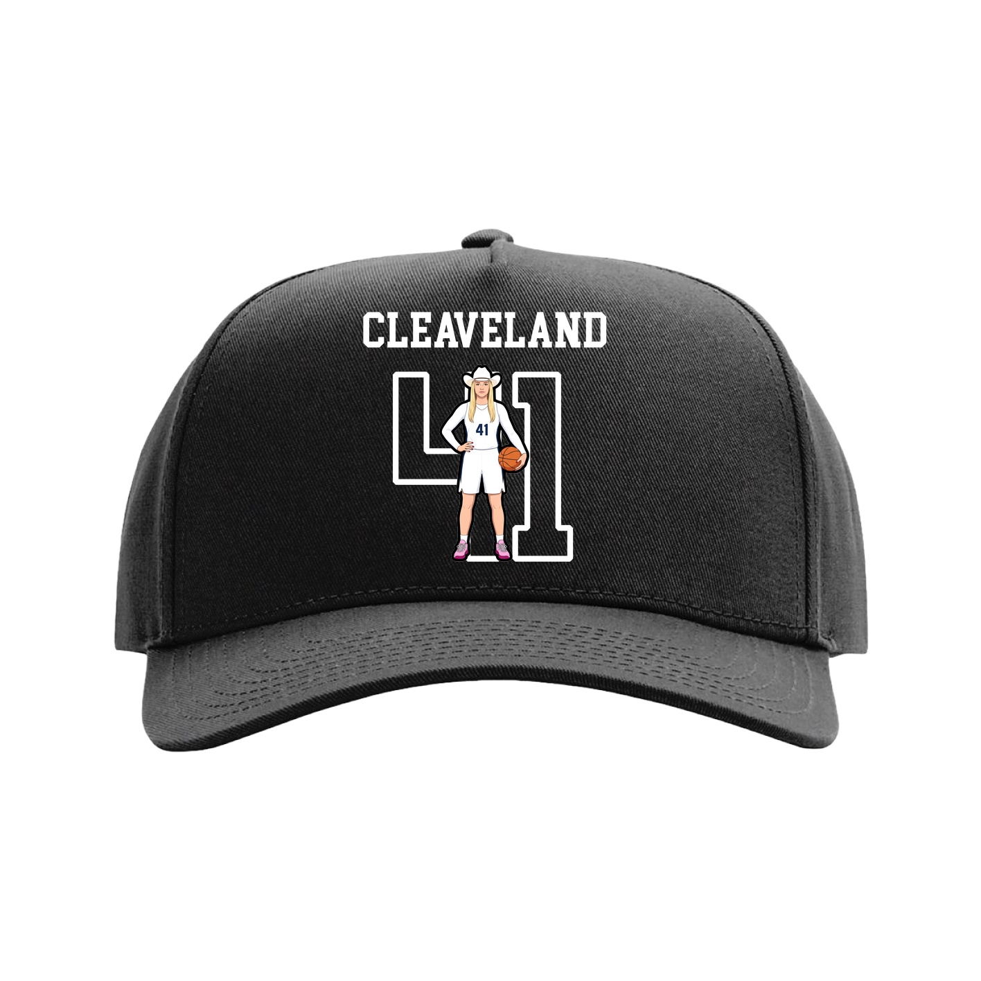 Full Fabric Five-Panel Champ Cap — Shirsey in Black