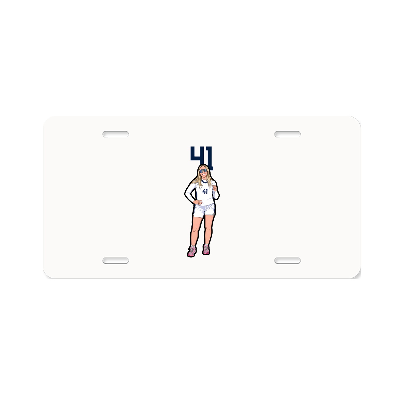 License Plate — Number Top in Classic