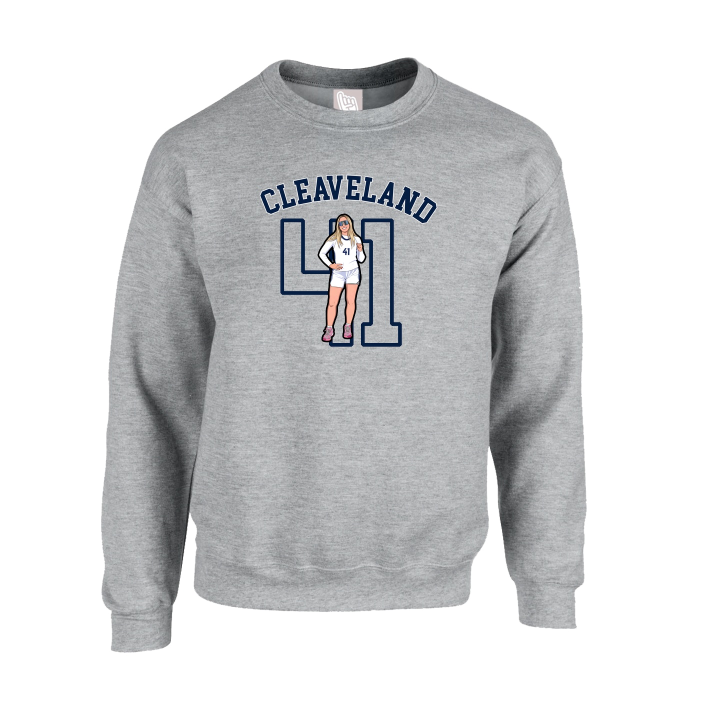 Fleece Crew — Shirsey Arch in Grey