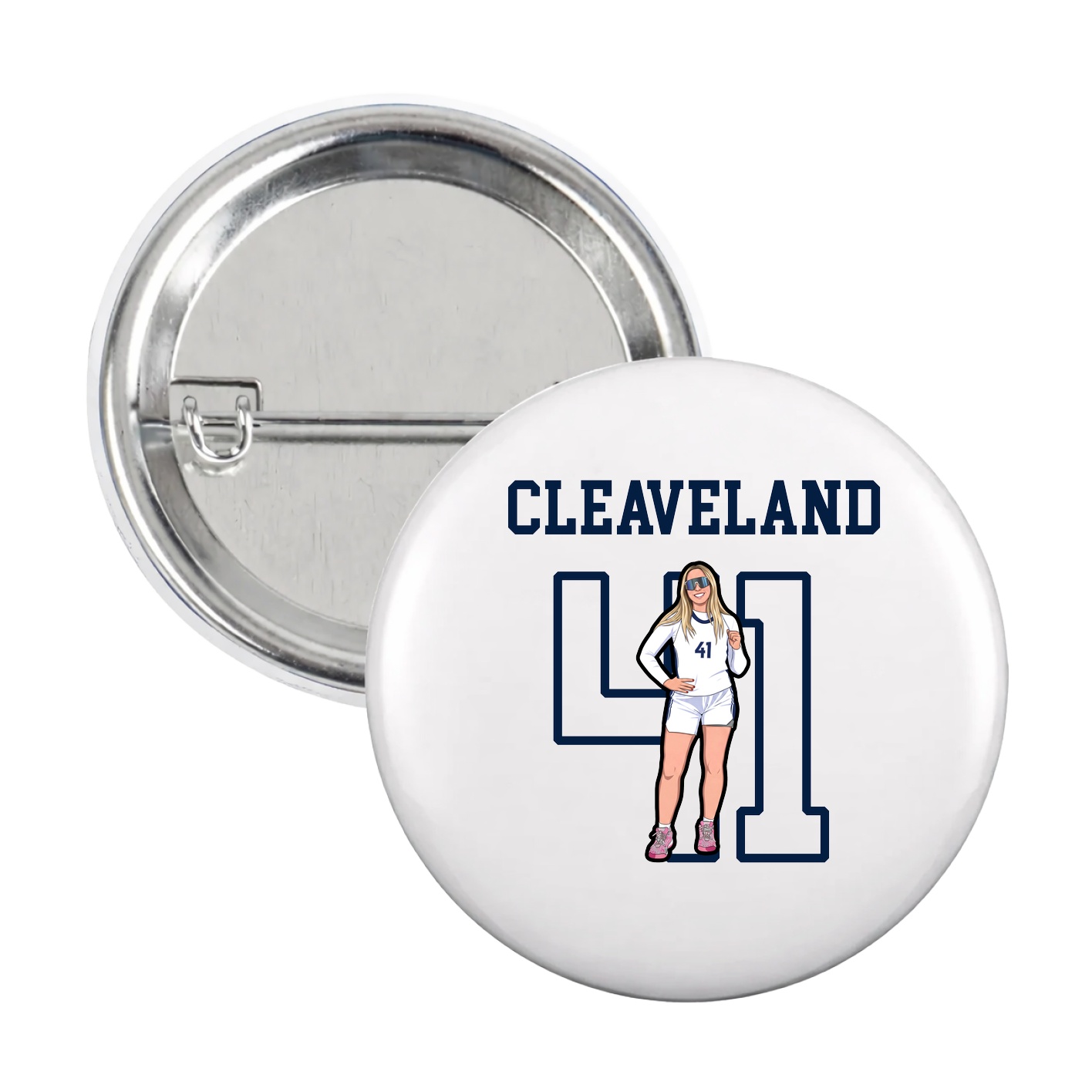 Game Day Button — Shirsey in White