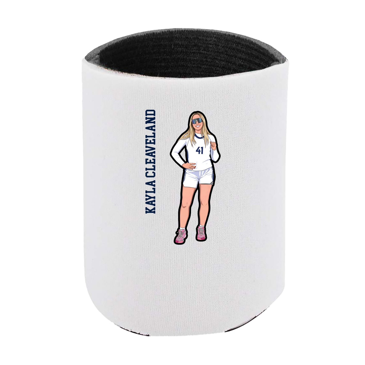 Can Holder — Name Vertical in White
