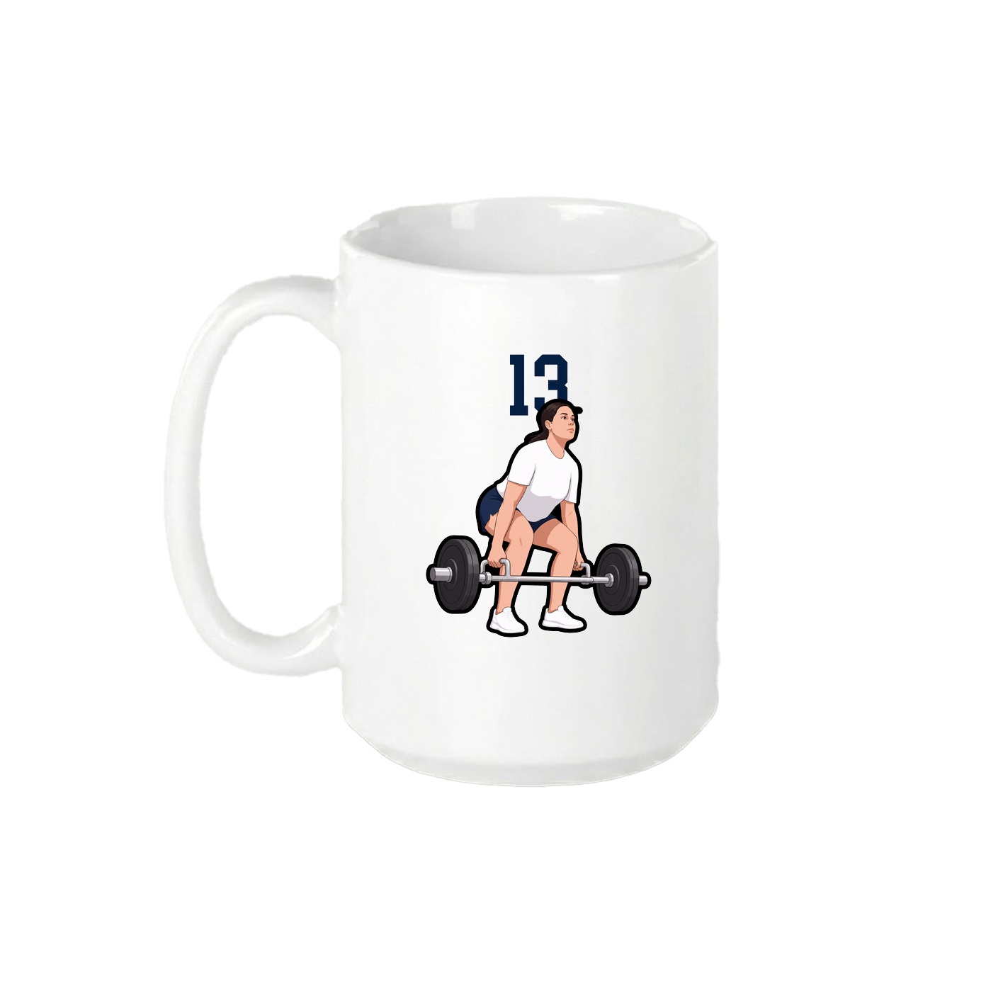15oz Coffee Mug — Number Top in White