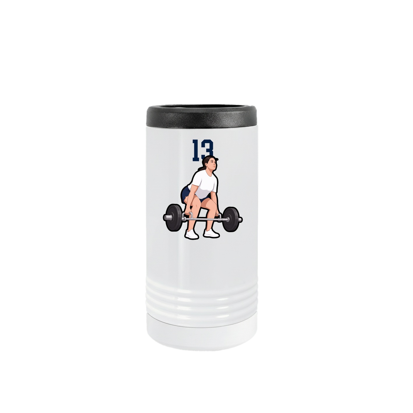 Slim Beverage Holder — Number Top in White
