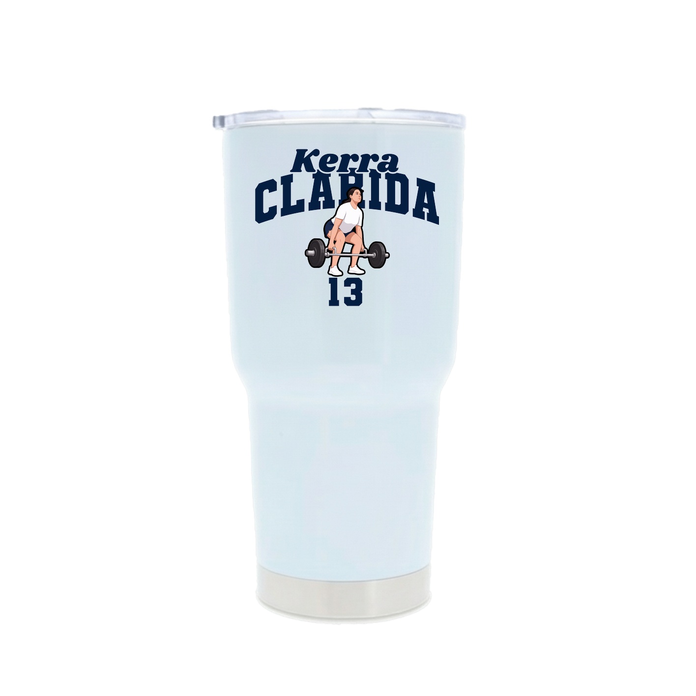 30oz Stainless Steel Tumbler — Signature Arch in White