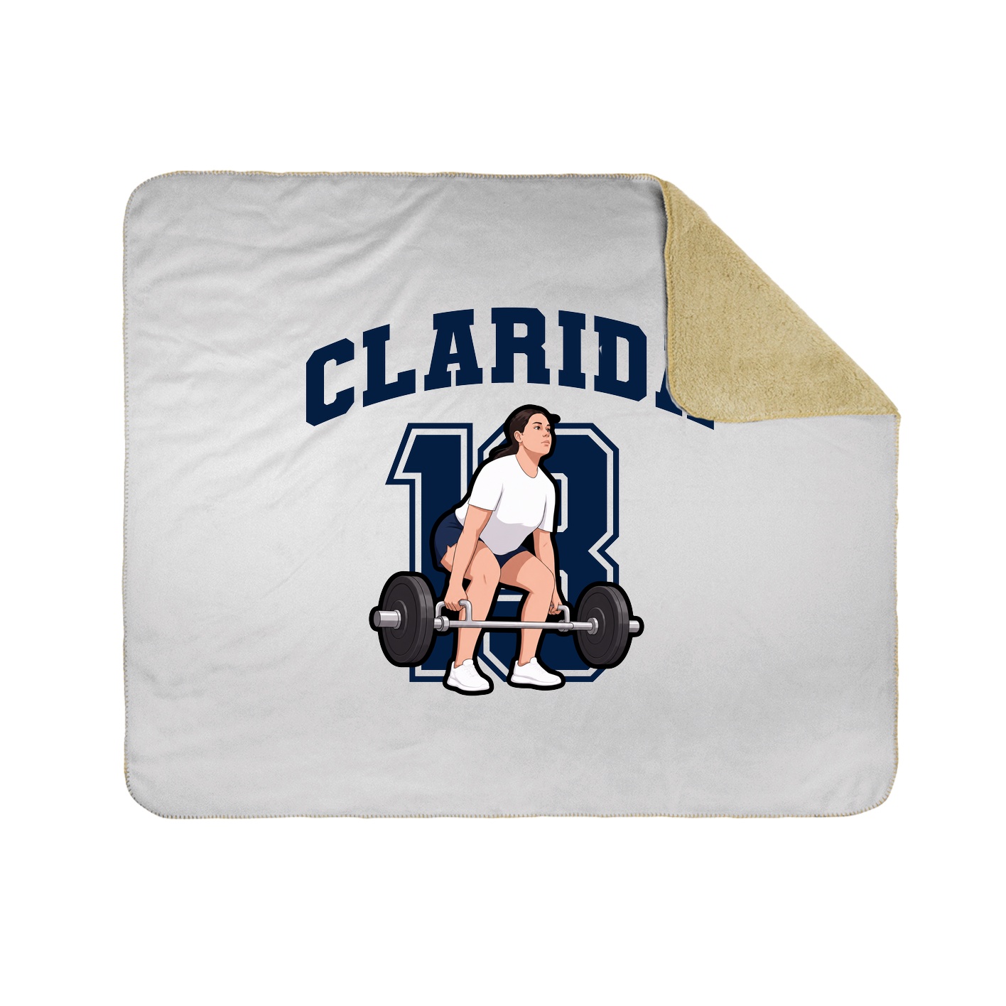 Throw Blanket — Number in White
