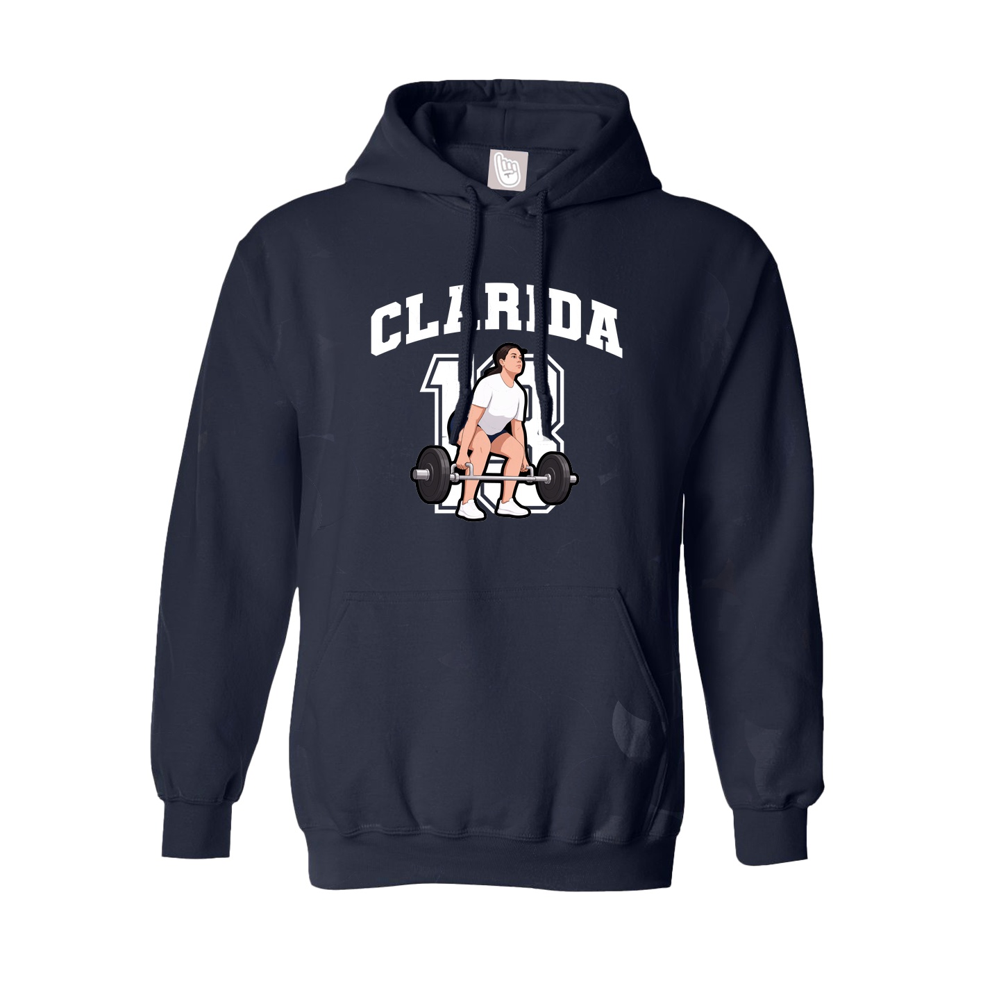 Youth Hoodie — Number in Navy