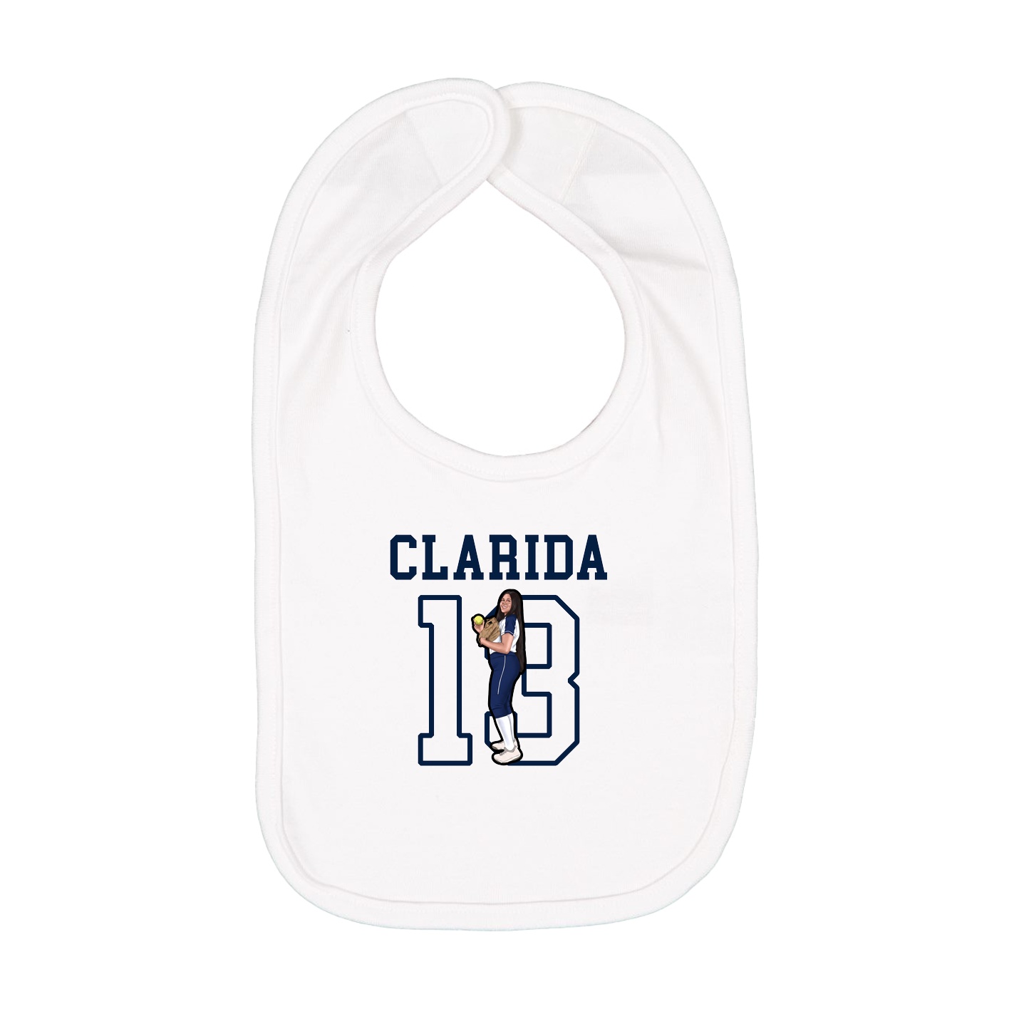 Infant Bib — Shirsey in White