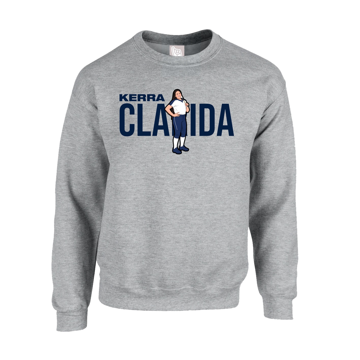 Fleece Crew — Player Name in Grey