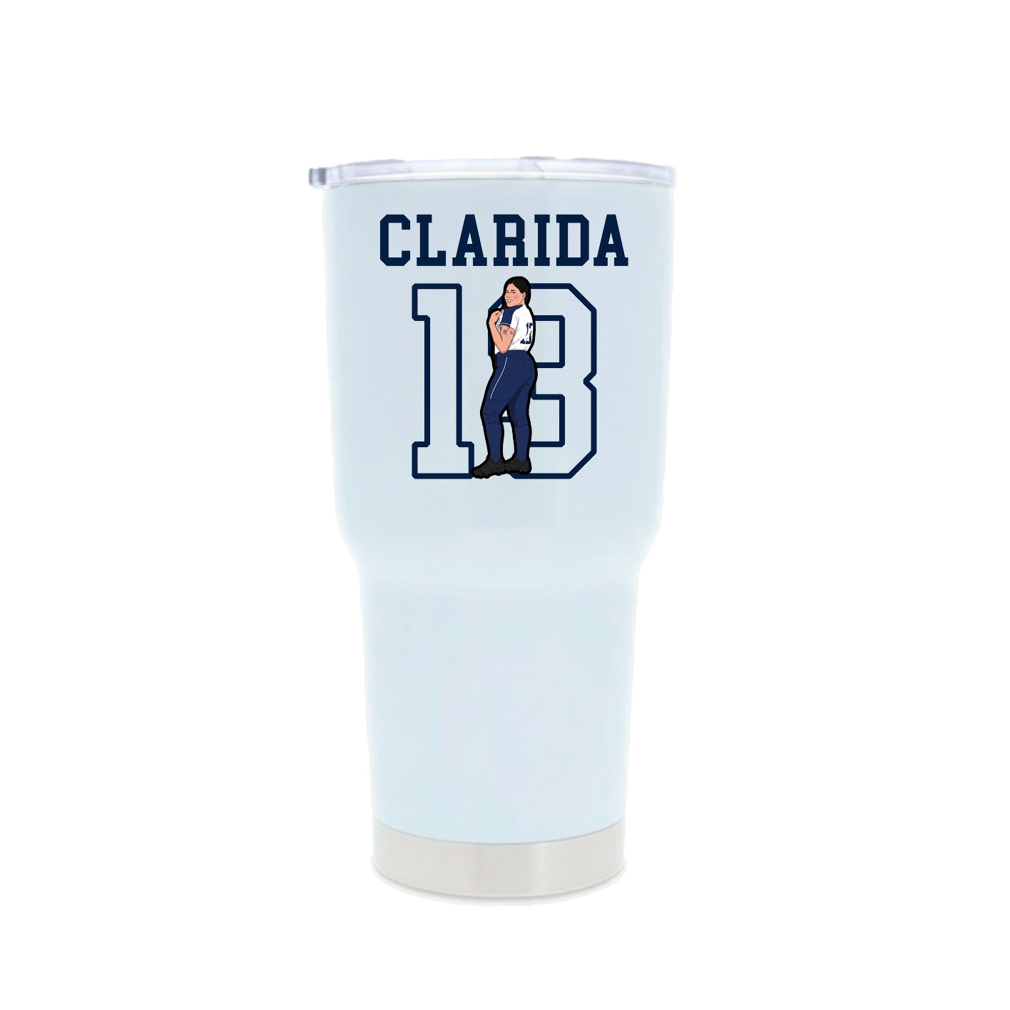 30oz Stainless Steel Tumbler — Shirsey in White