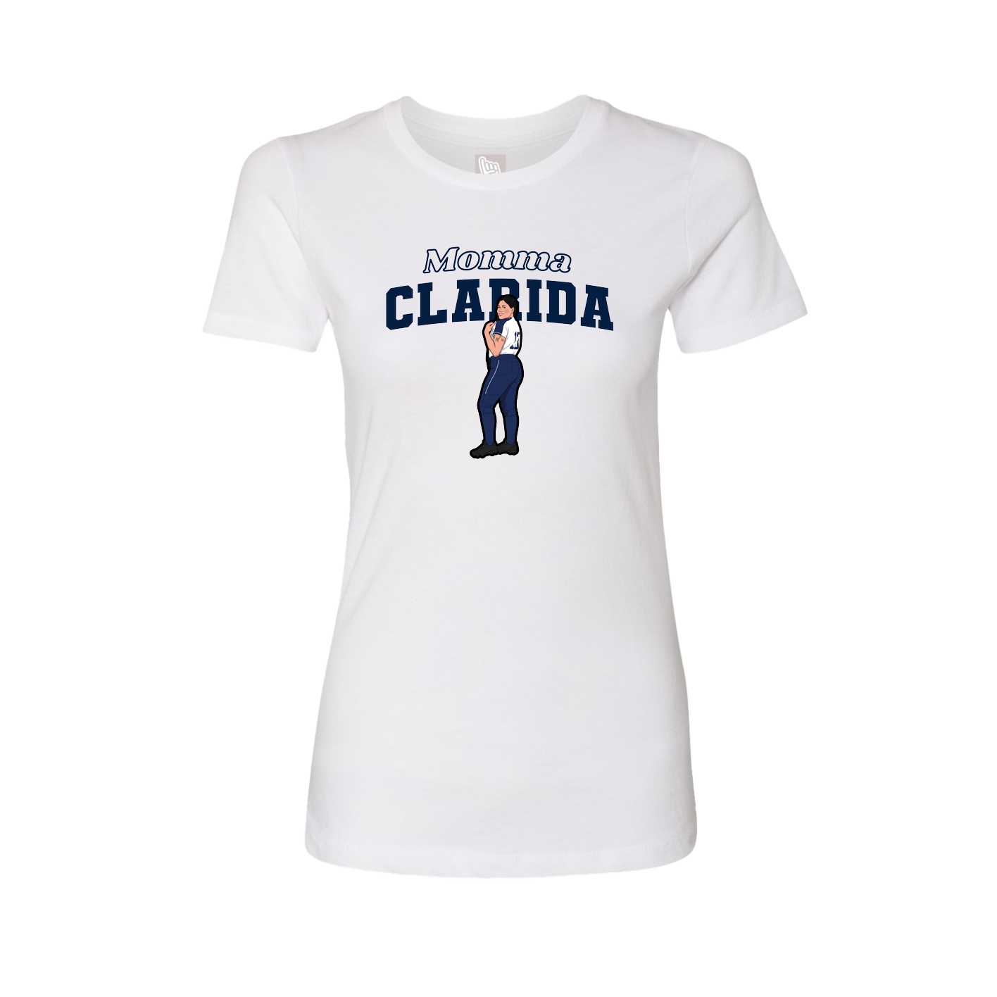 Womens Tee — Mothers Day Block in White