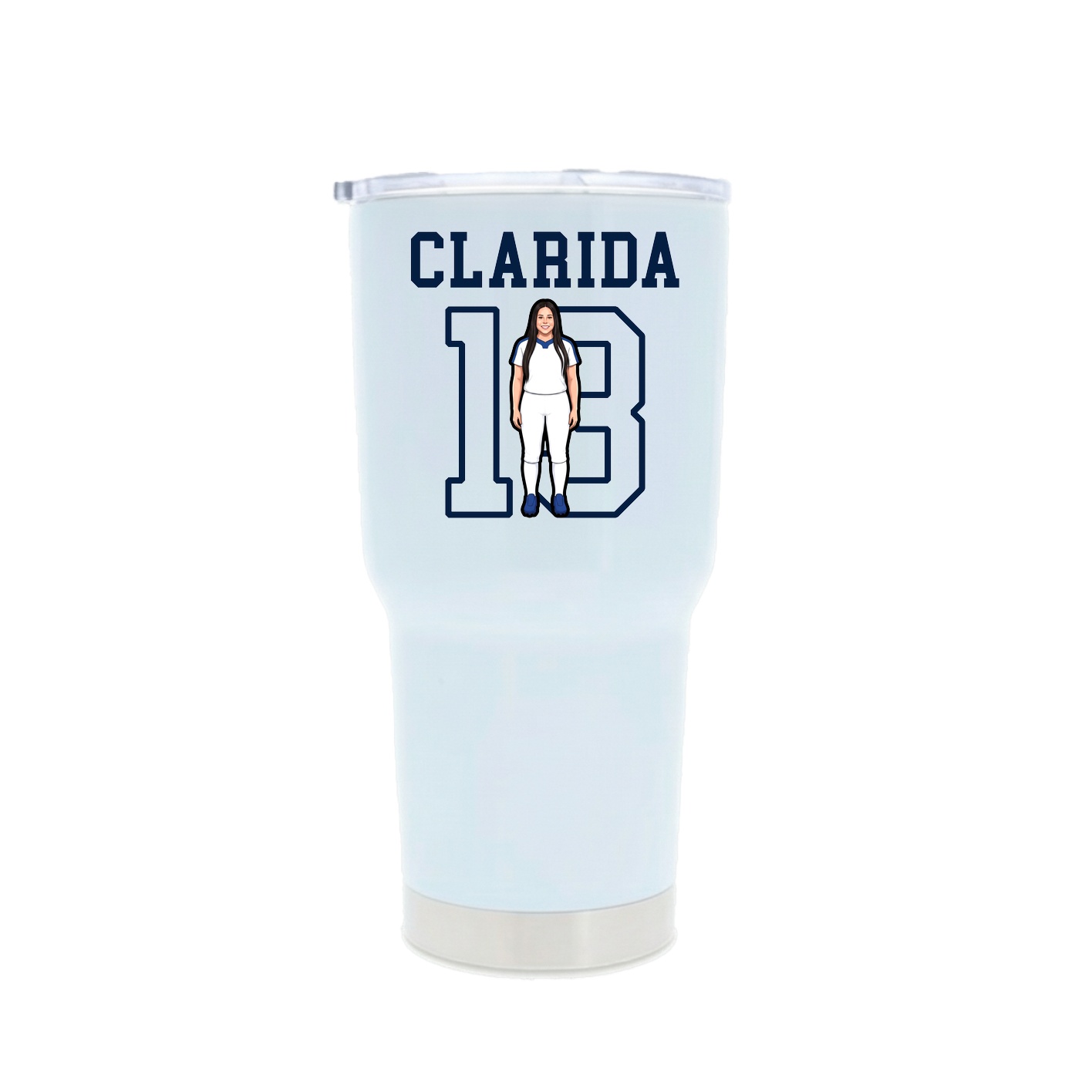 30oz Stainless Steel Tumbler — Shirsey in White