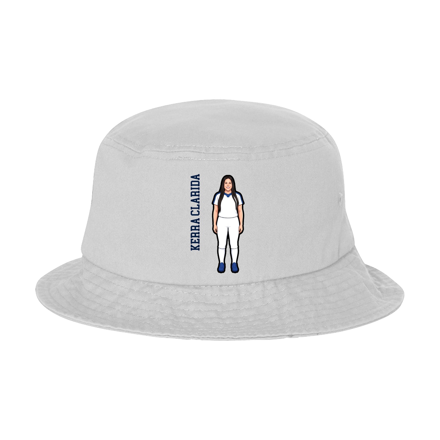Bucket Cap — Name Vertical in White