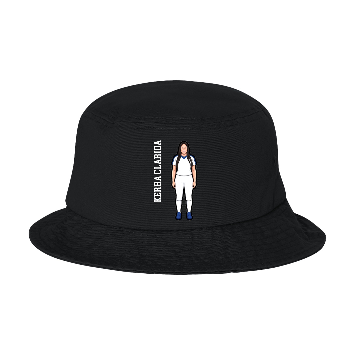 Bucket Cap — Name Vertical in Black