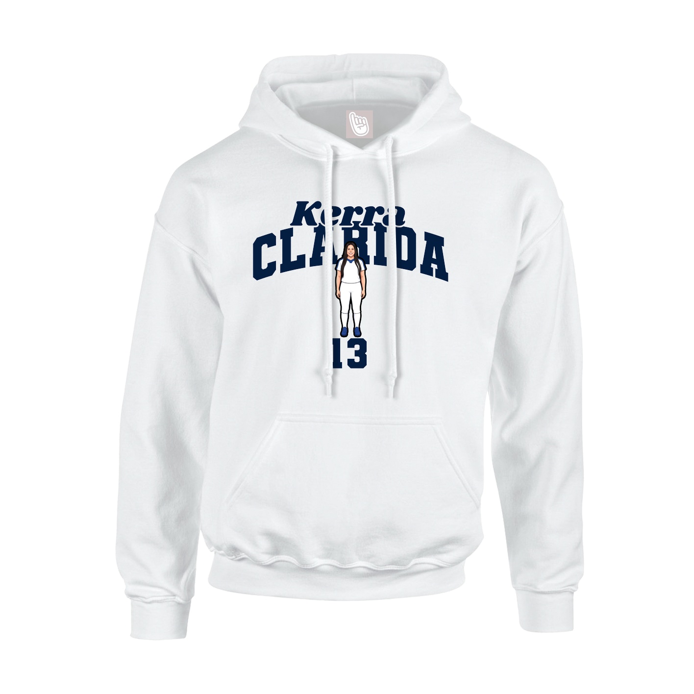 Youth Hoodie — Signature Arch in White