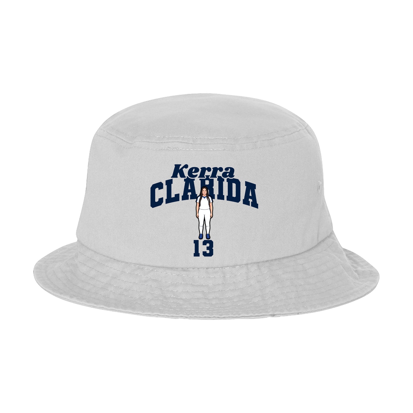 Bucket Cap — Signature Arch in White