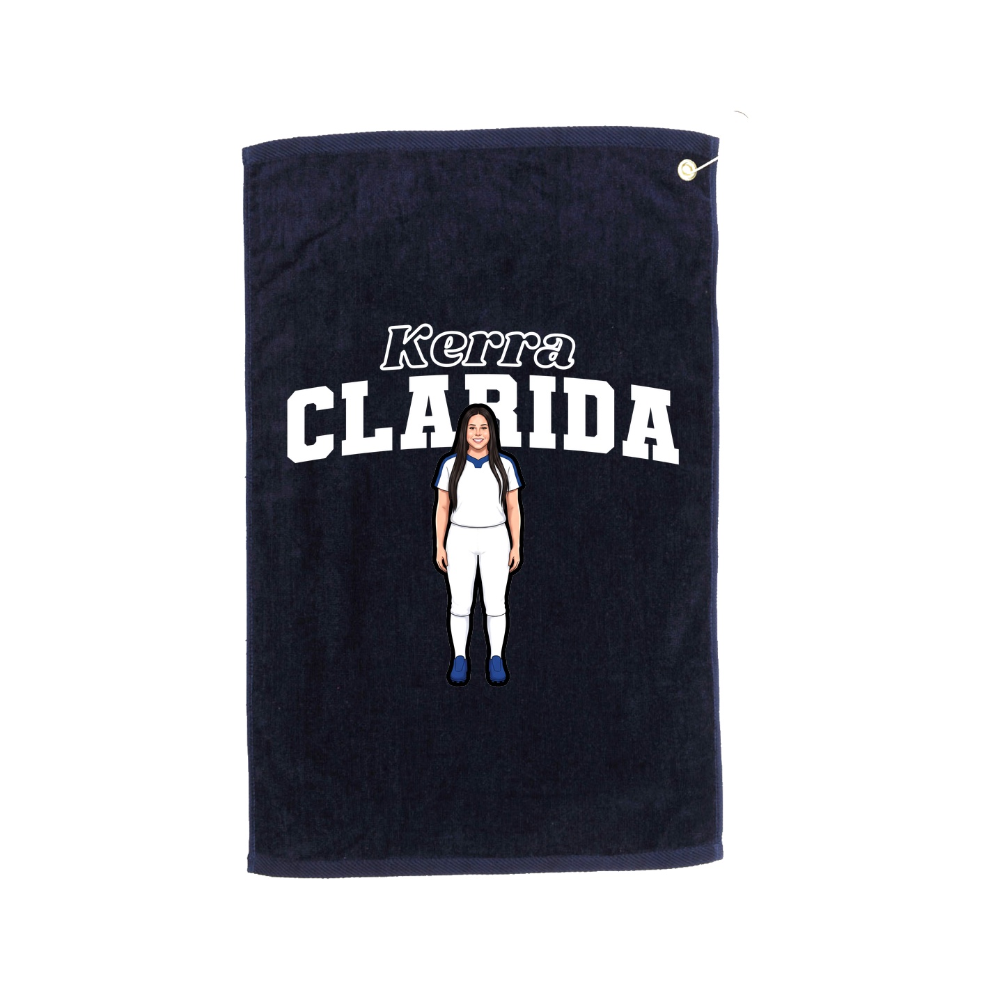 Golf Towel — Name Arch in Navy
