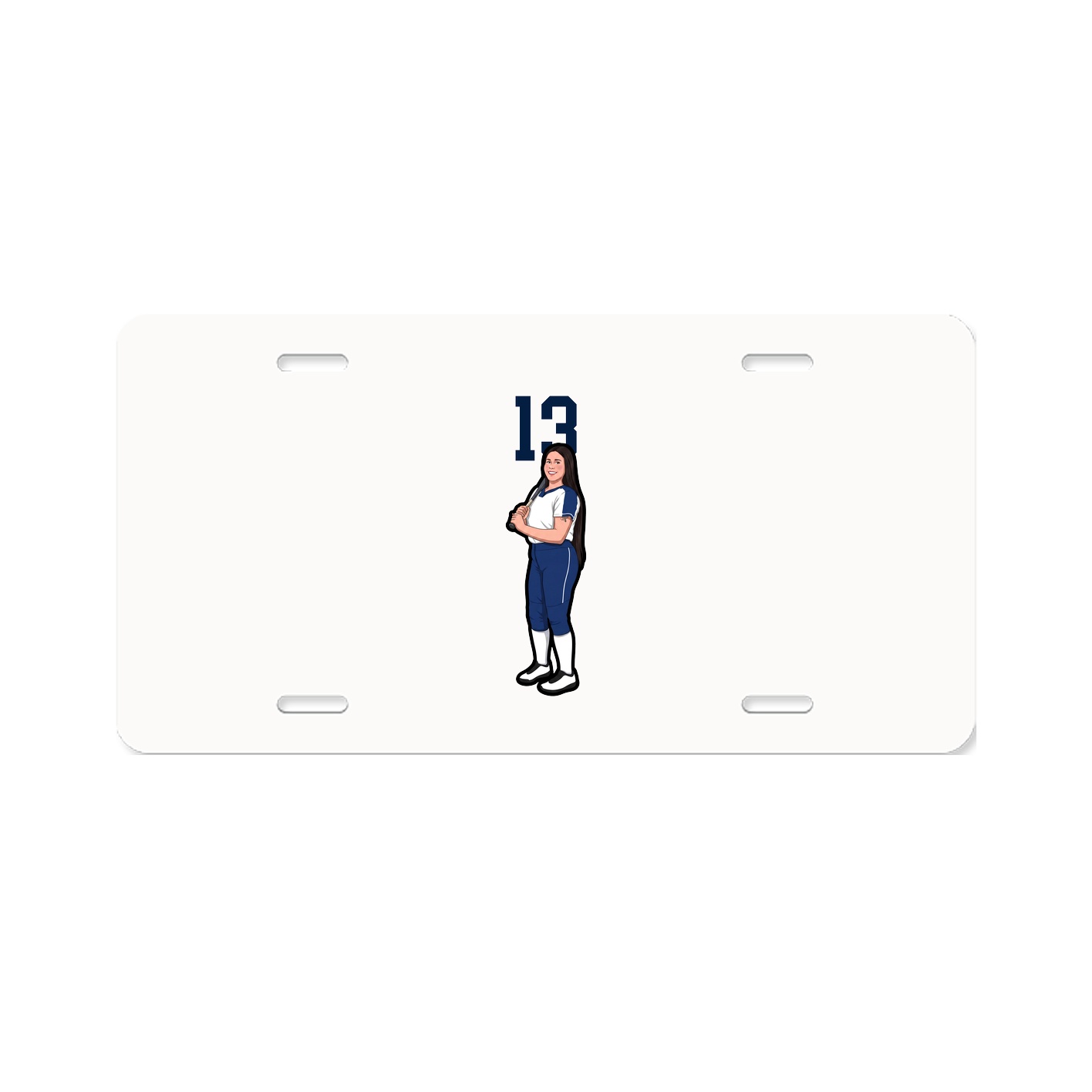 License Plate — Number Top in Classic