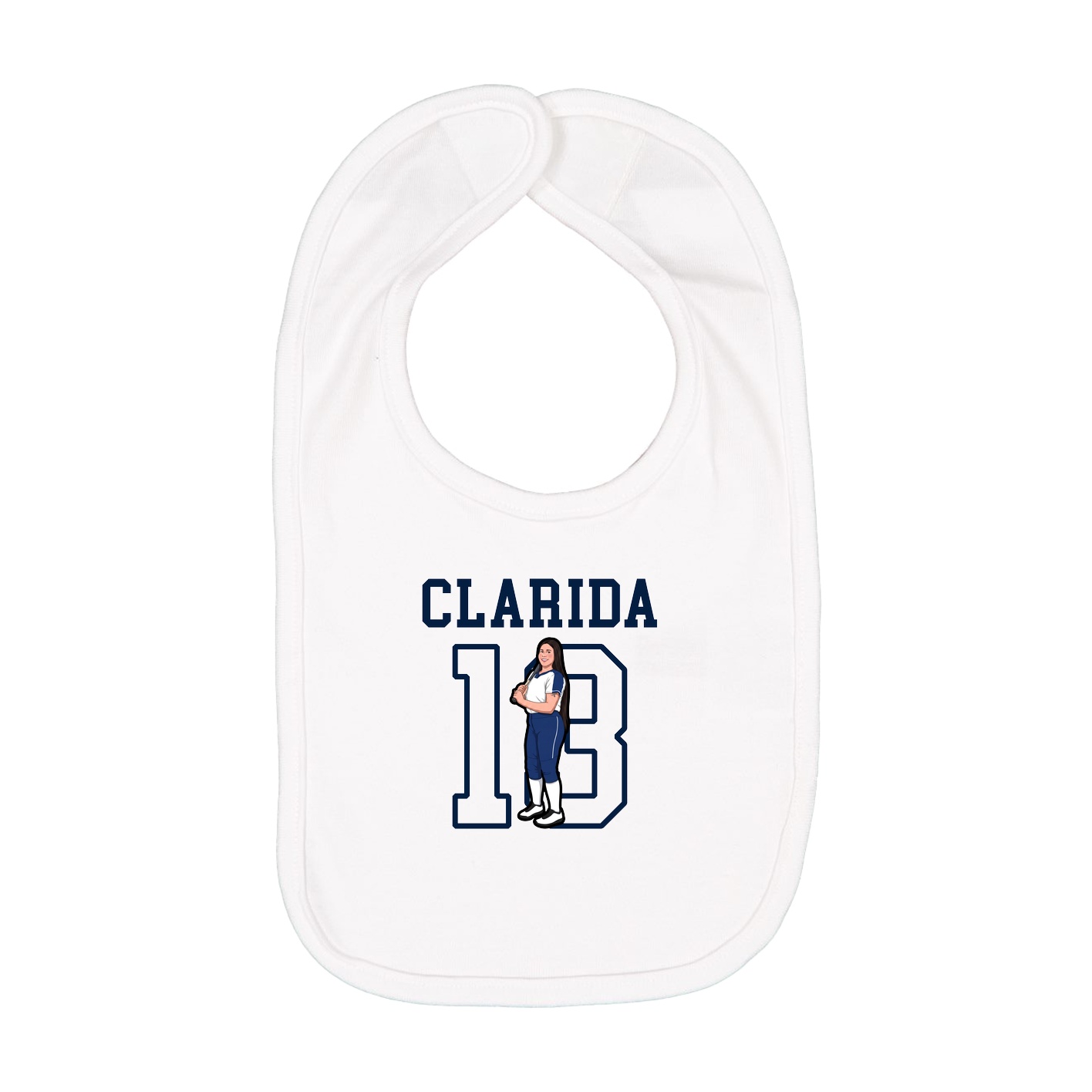 Infant Bib — Shirsey in White
