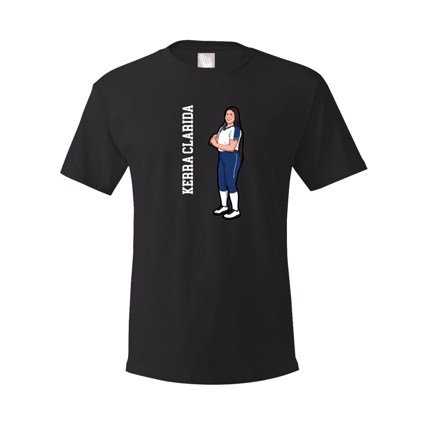 Youth Tee — Name Vertical in Black