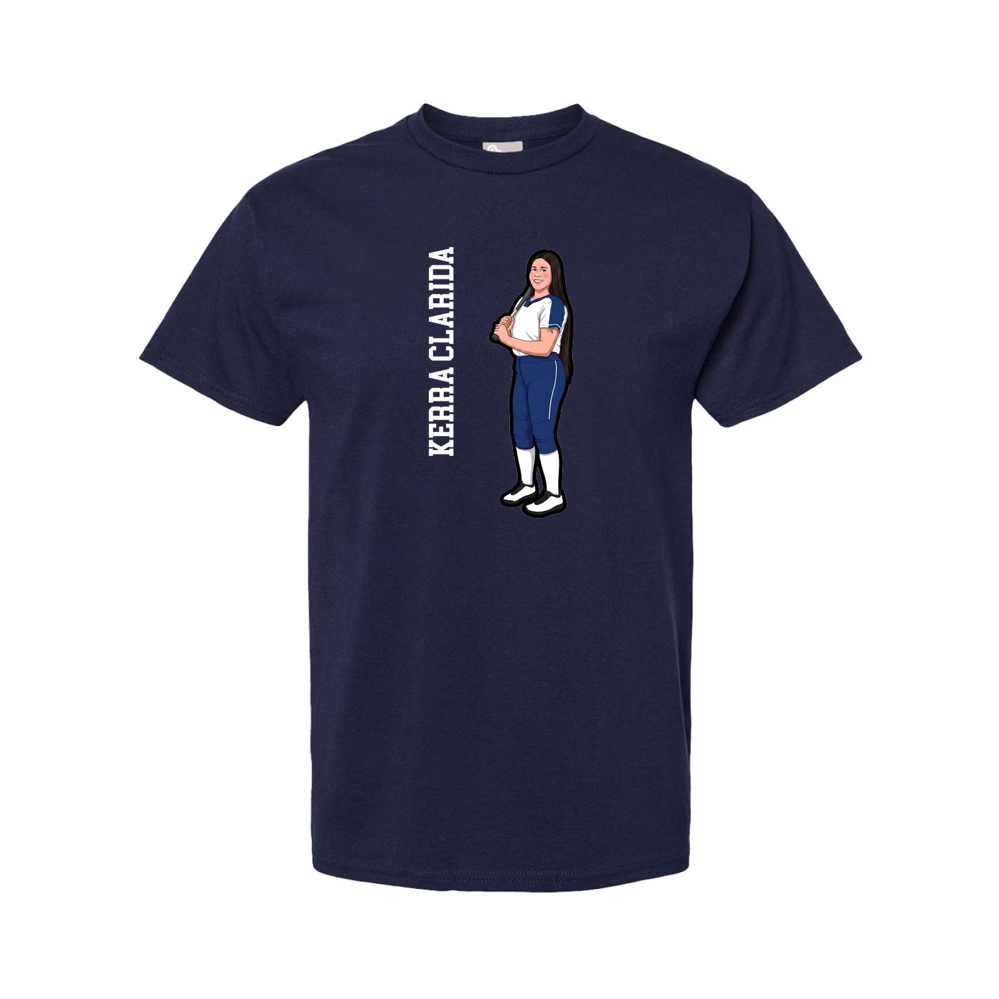 Youth Tee — Name Vertical in Navy