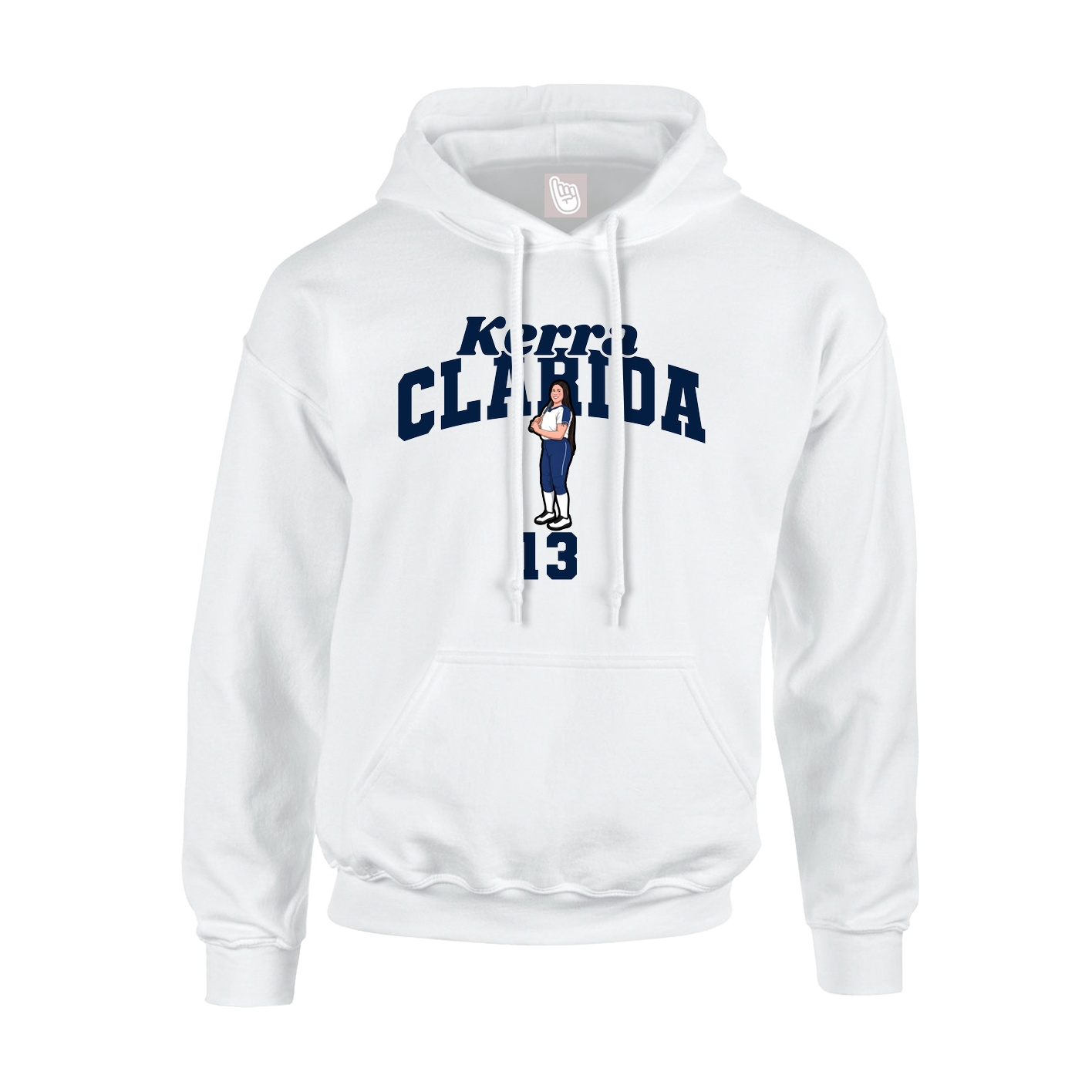 Youth Hoodie — Signature Arch in White