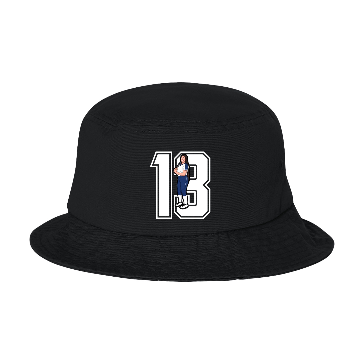 Bucket Cap — Number in Black