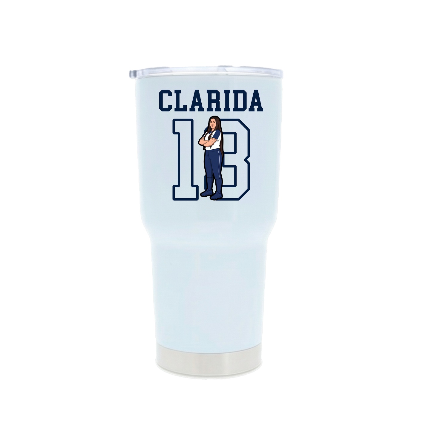30oz Stainless Steel Tumbler — Shirsey in White