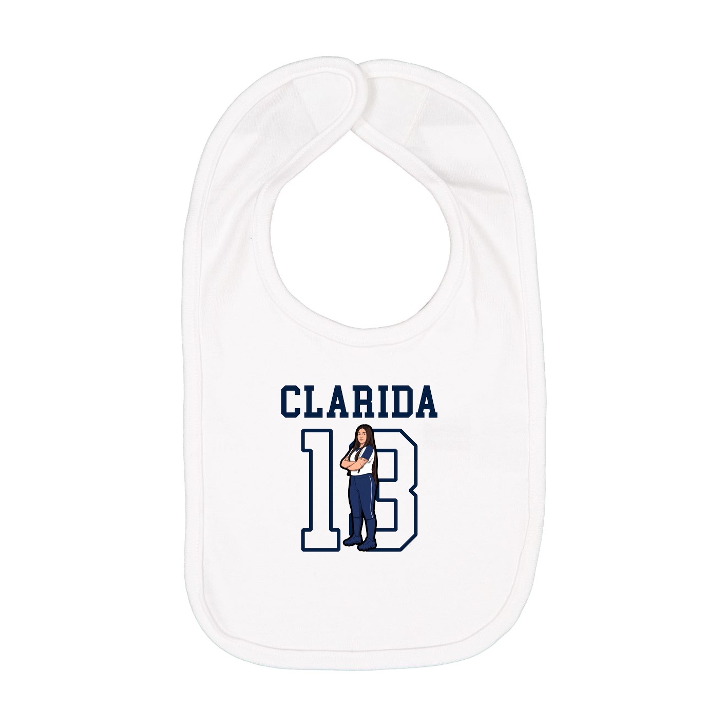 Infant Bib — Shirsey in White