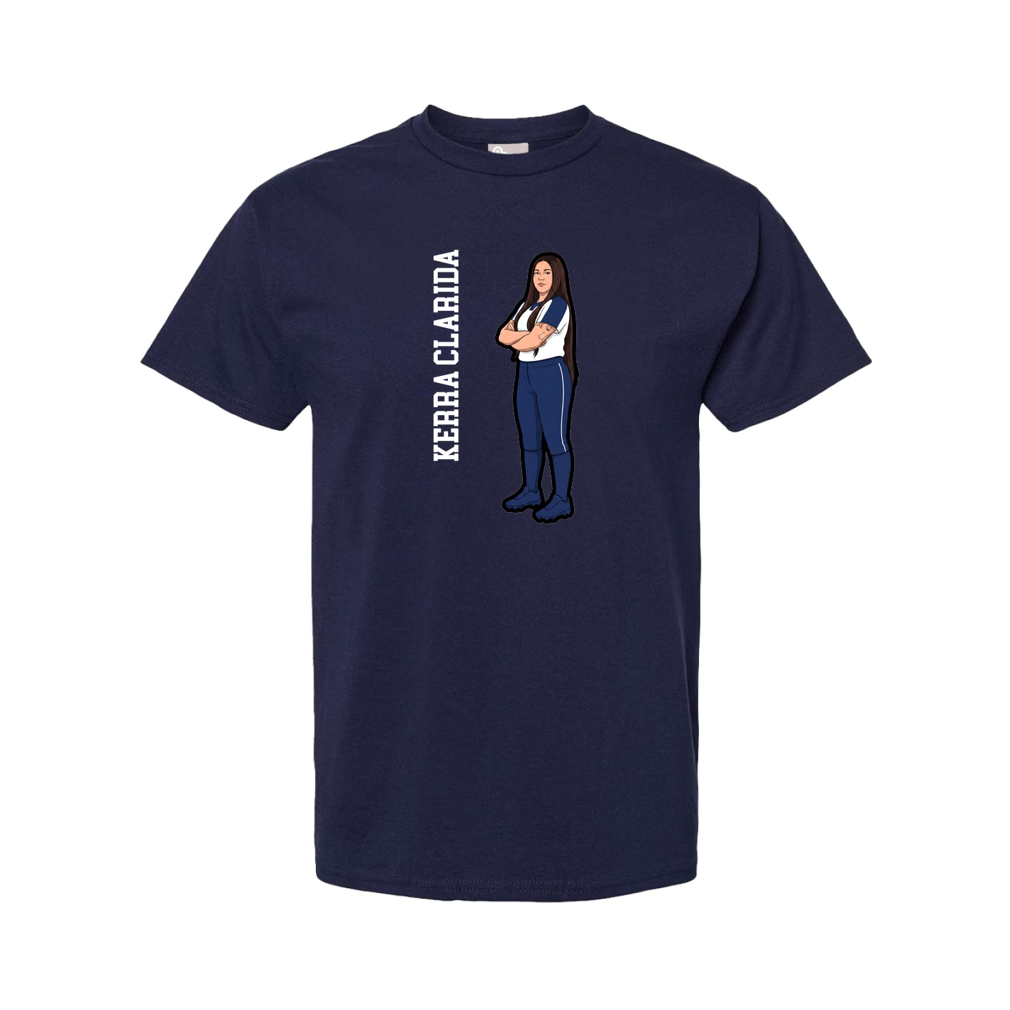 Youth Tee — Name Vertical in Navy