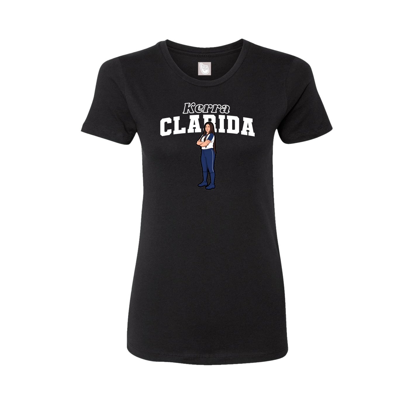 Womens Tee — Name Arch in Black