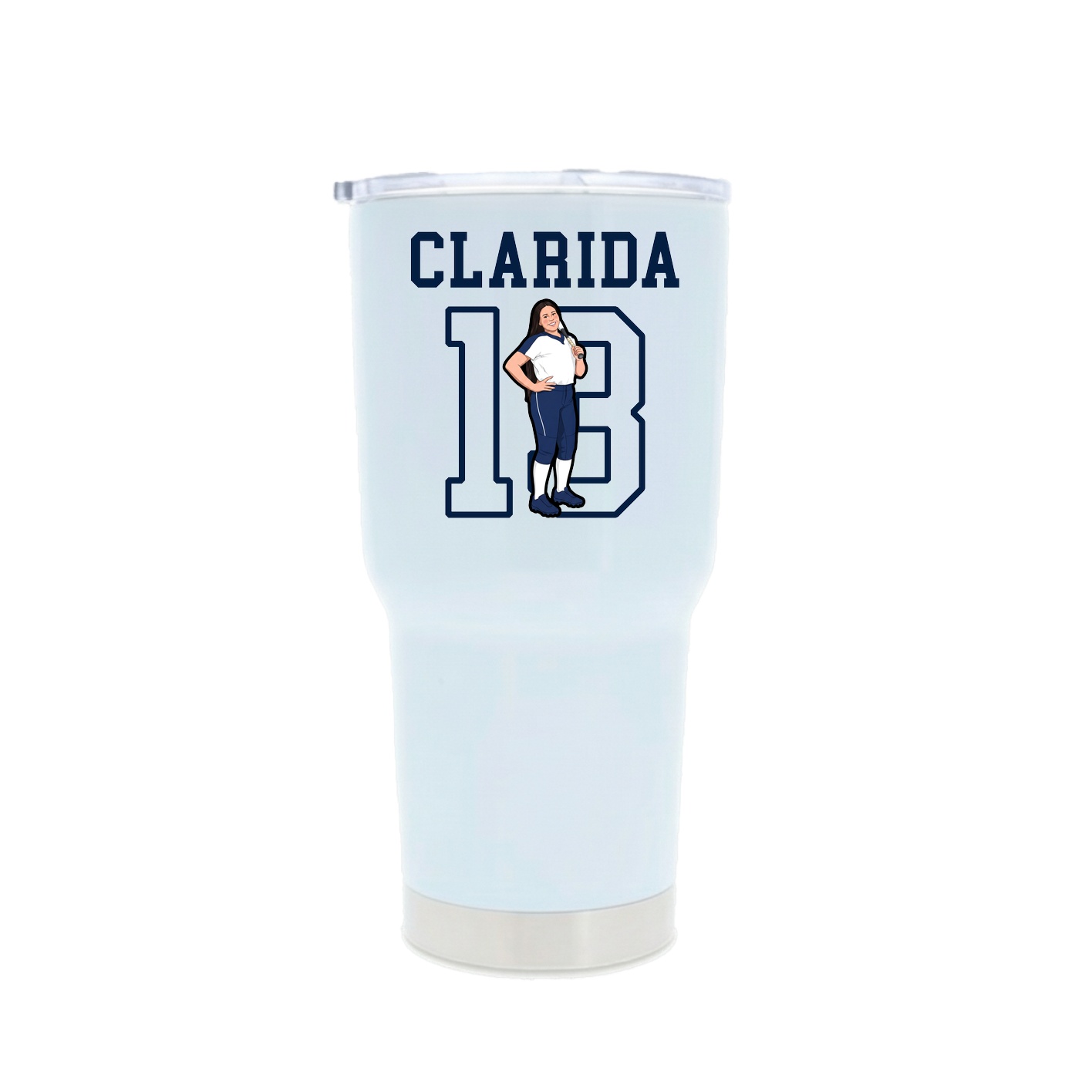 30oz Stainless Steel Tumbler — Shirsey in White