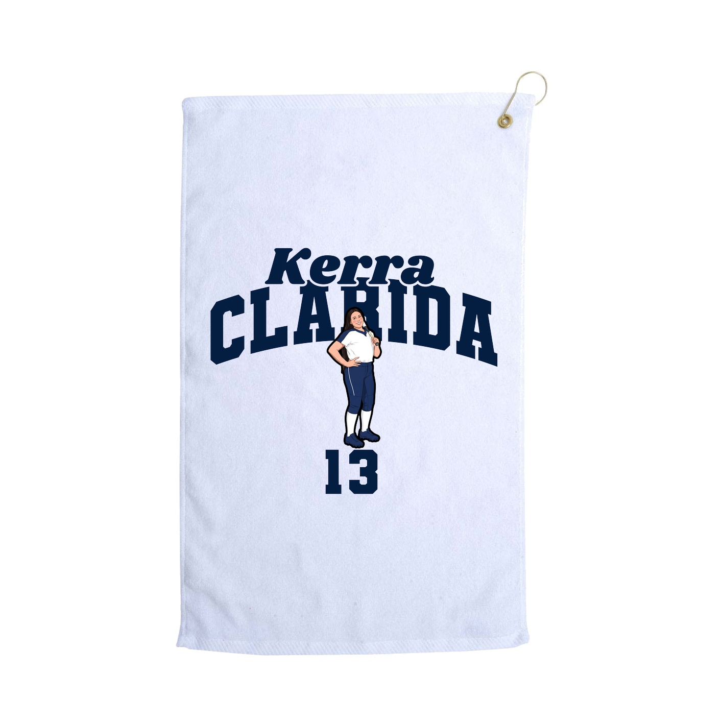 Golf Towel — Signature Arch in White