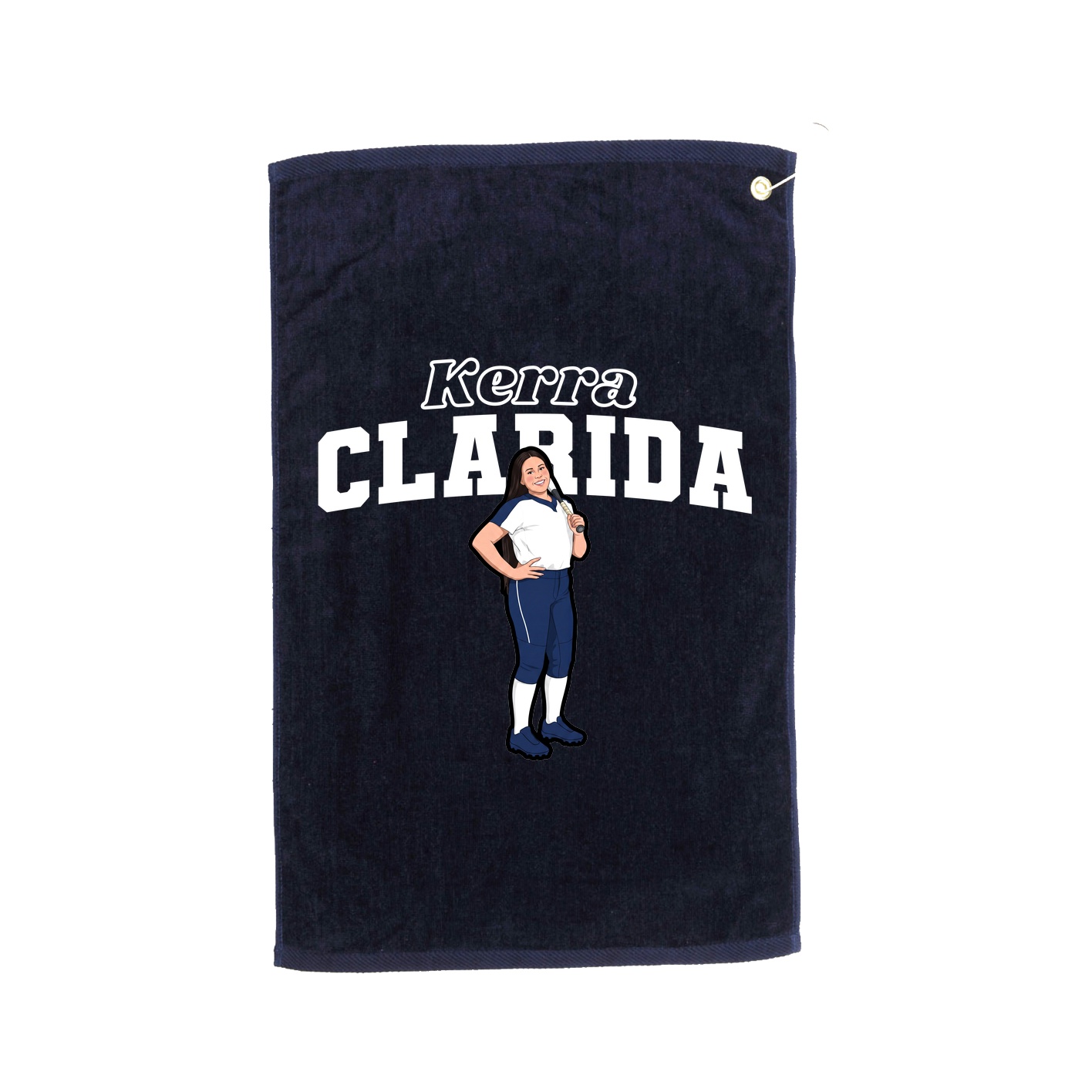 Golf Towel — Name Arch in Navy