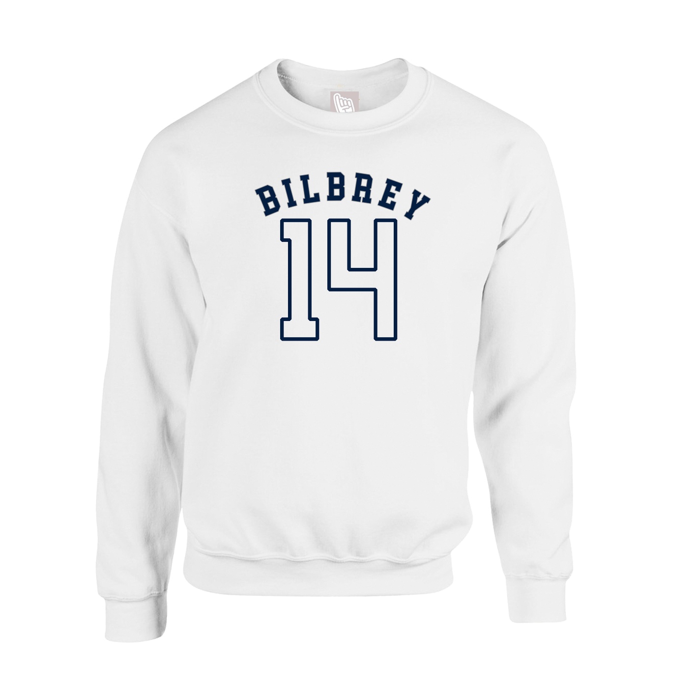 Fleece Crew — Shirsey Arch in White