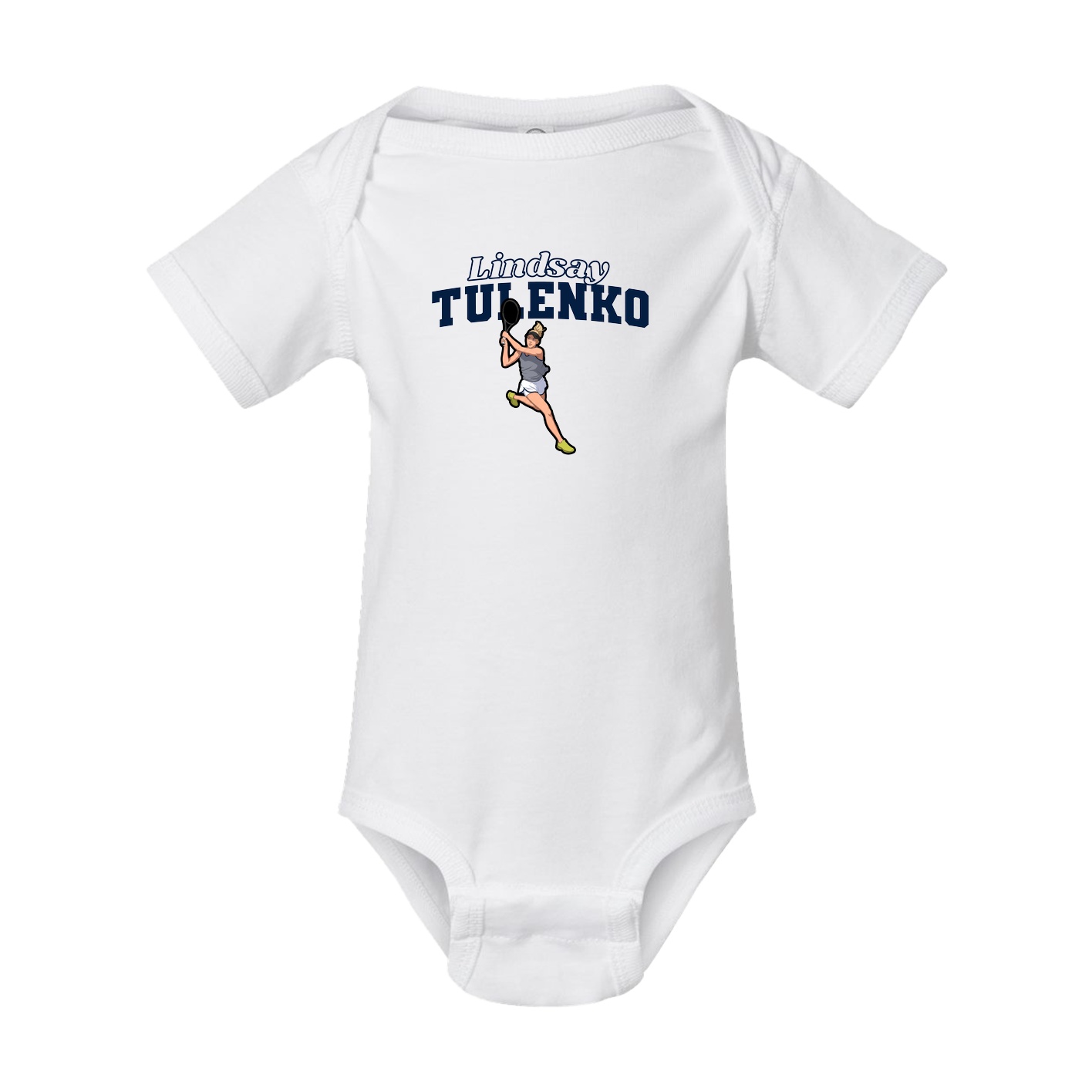 Baby Onesie — Name Arch in White
