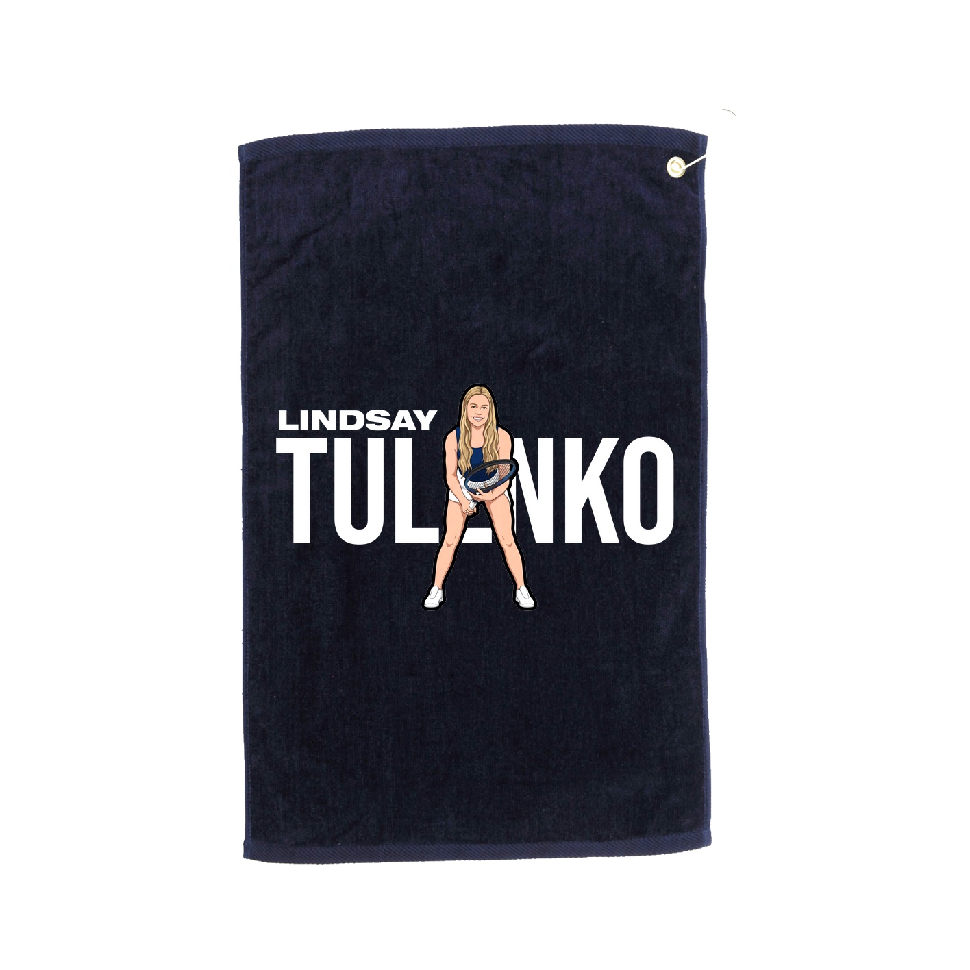 Golf Towel — Player Name in Navy