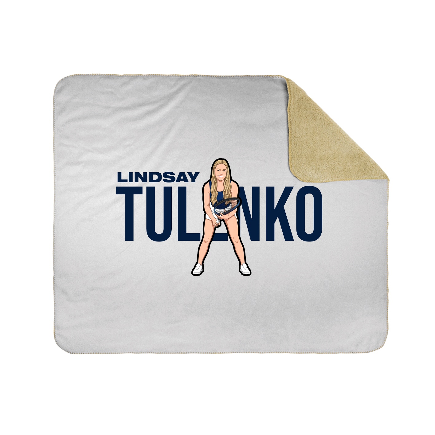 Throw Blanket — Player Name in White