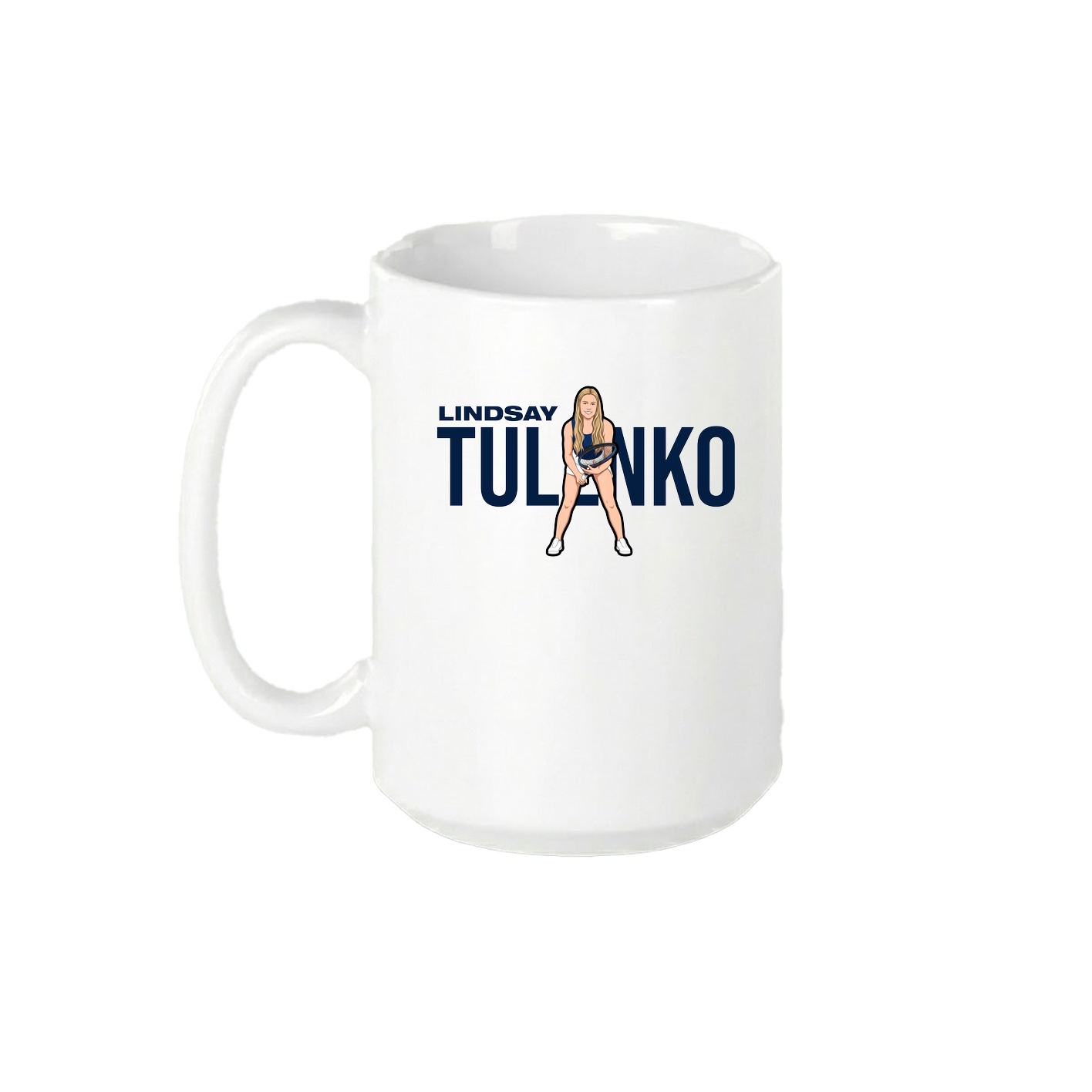 15oz Coffee Mug — Player Name in White