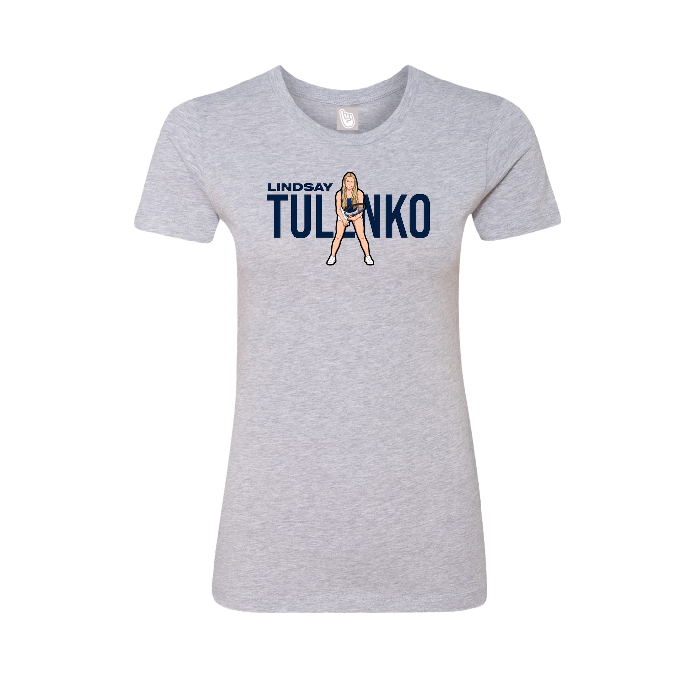 Womens Tee — Player Name in Grey
