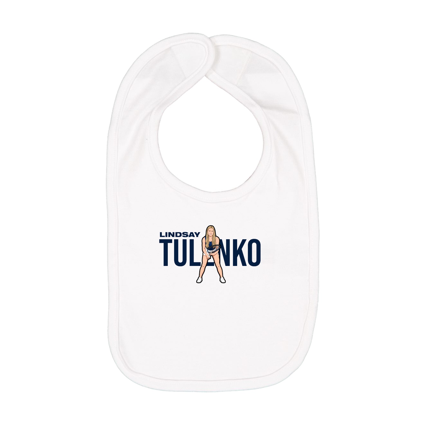 Infant Bib — Player Name in White