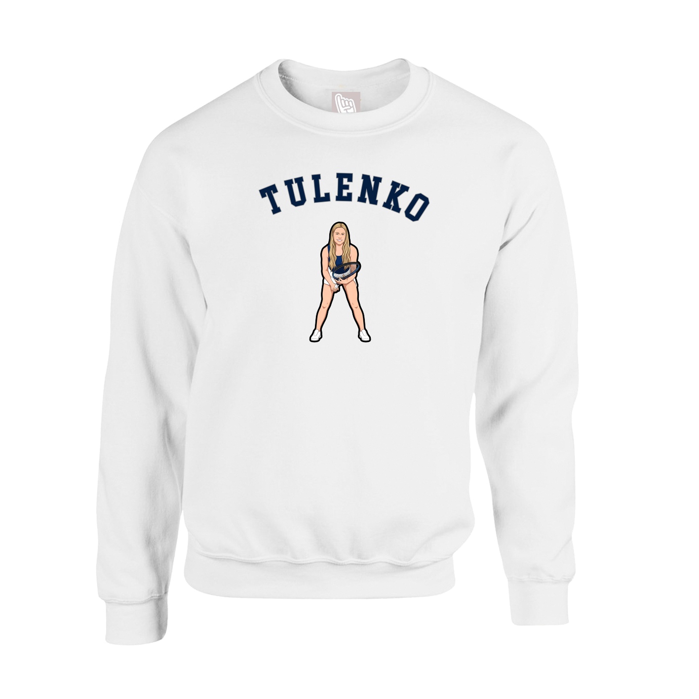Fleece Crew — Shirsey Arch in White