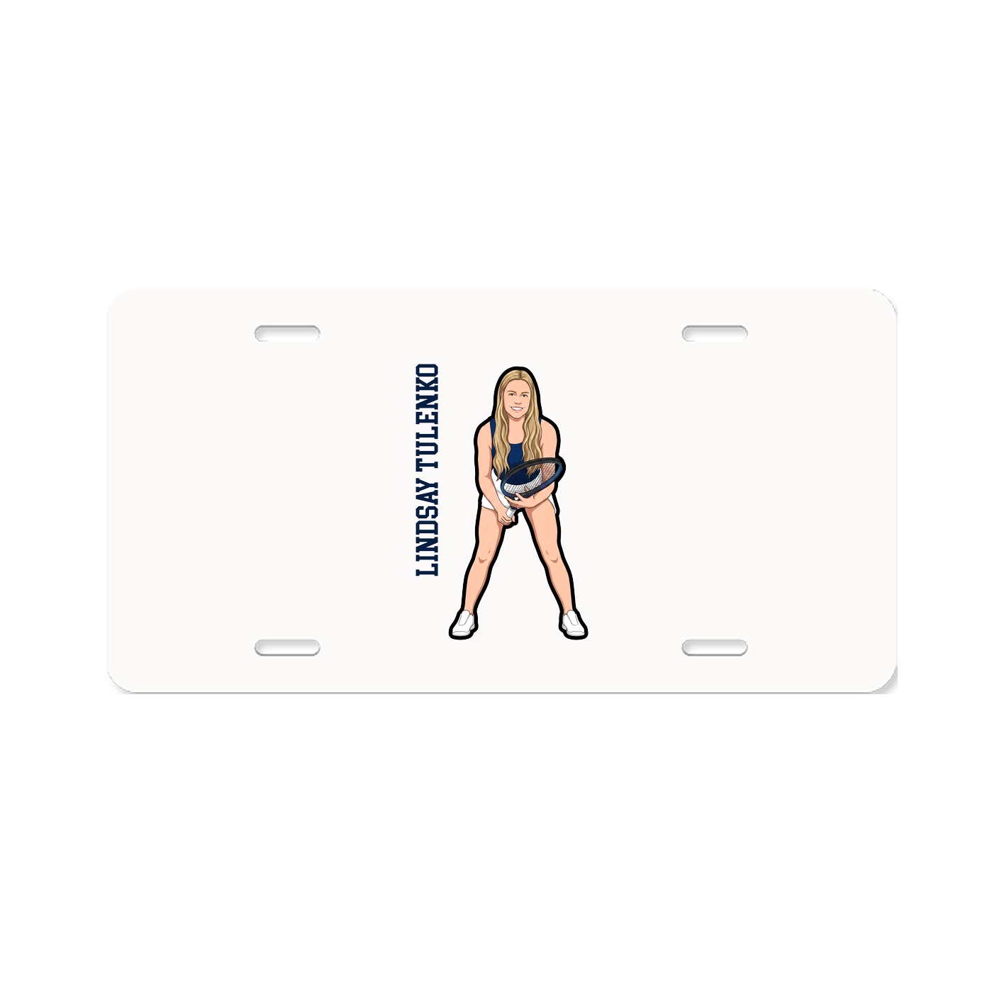 License Plate — Name Vertical in Classic