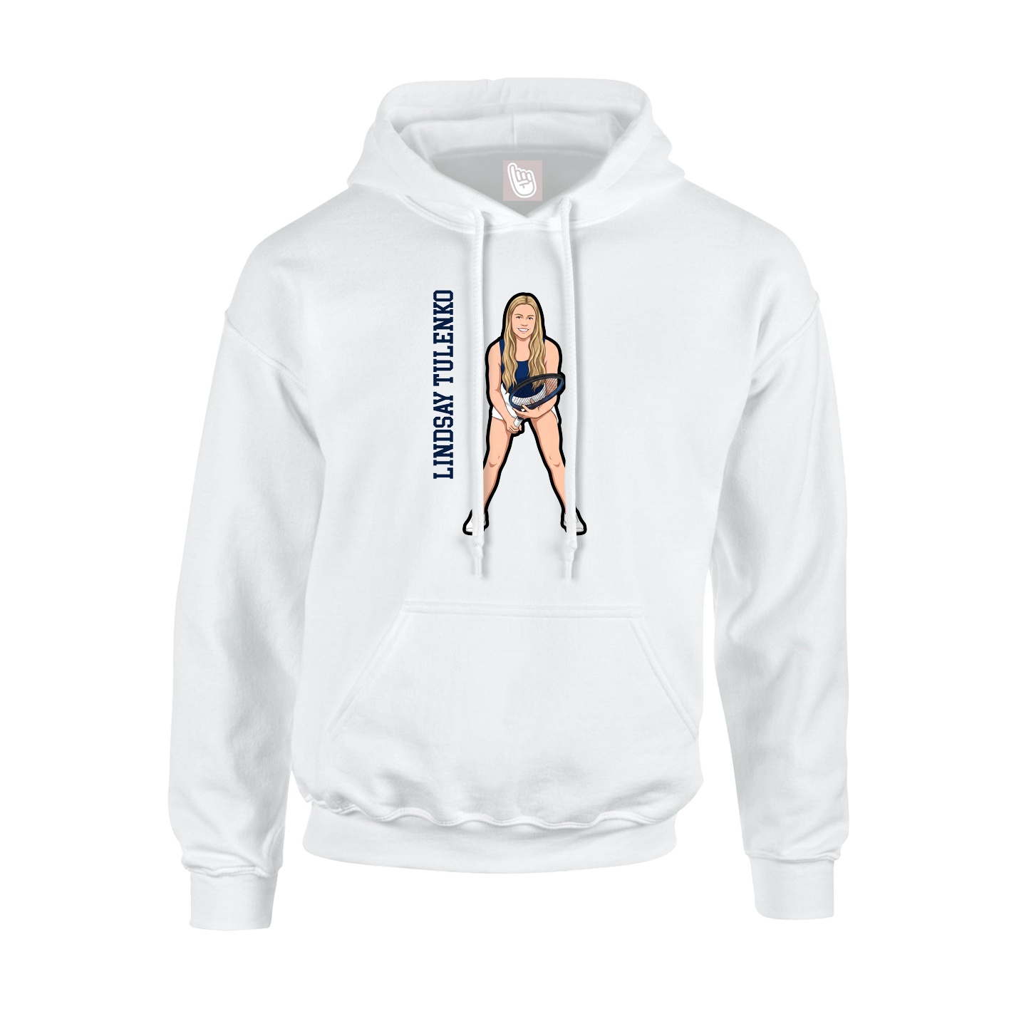 Hoodie — Name Vertical in White