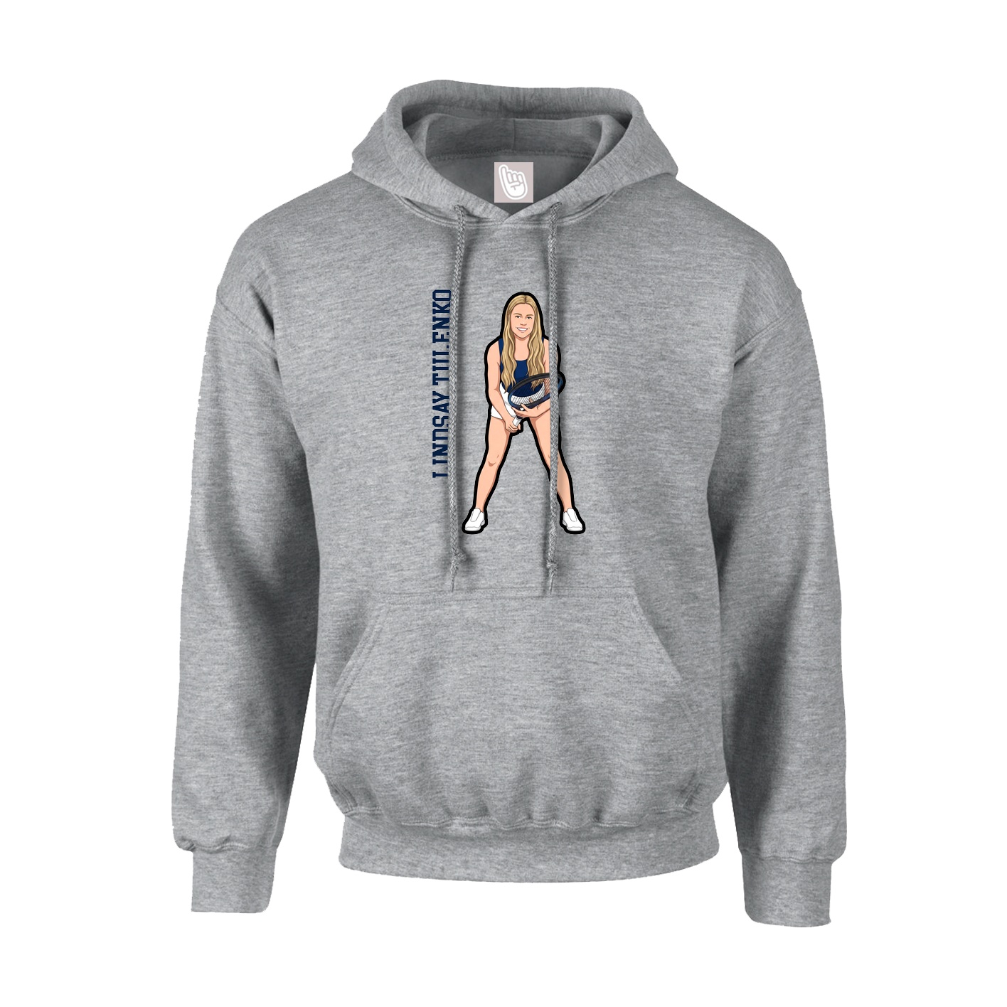 Youth Hoodie — Name Vertical in Grey