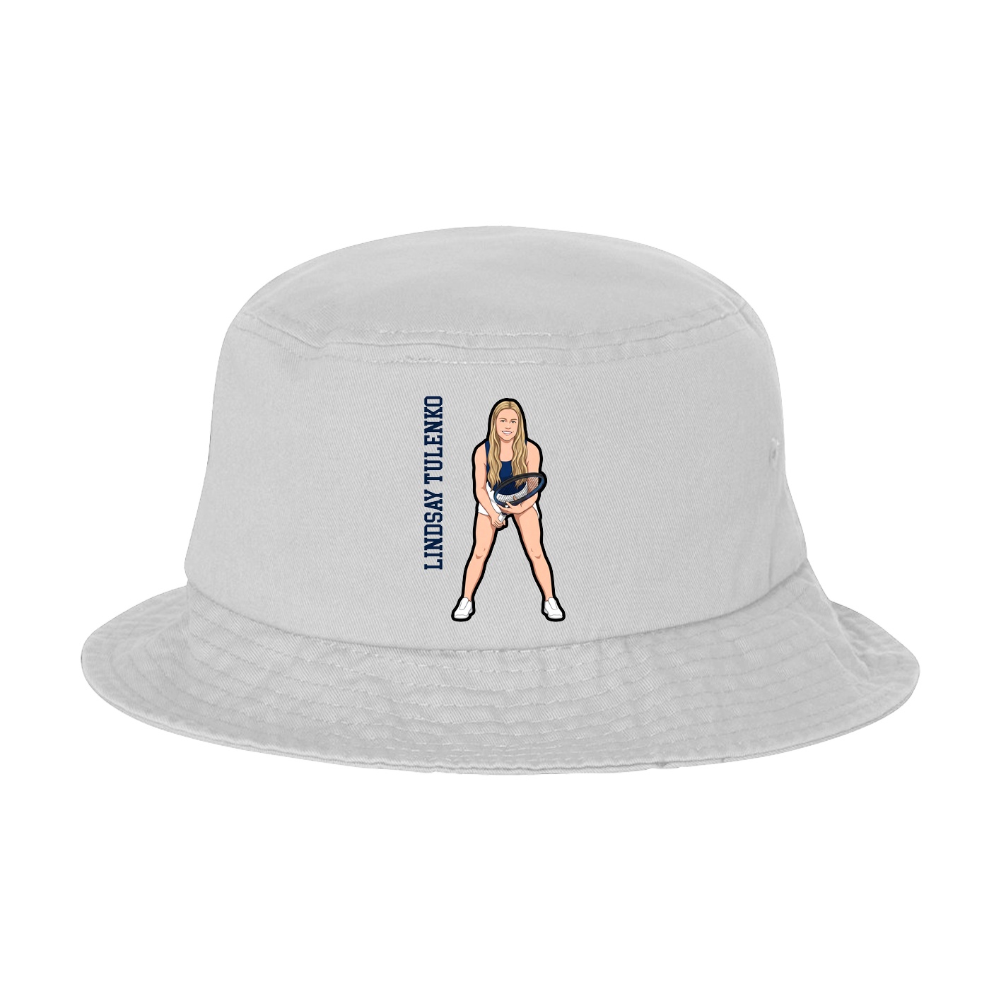 Bucket Cap — Name Vertical in White