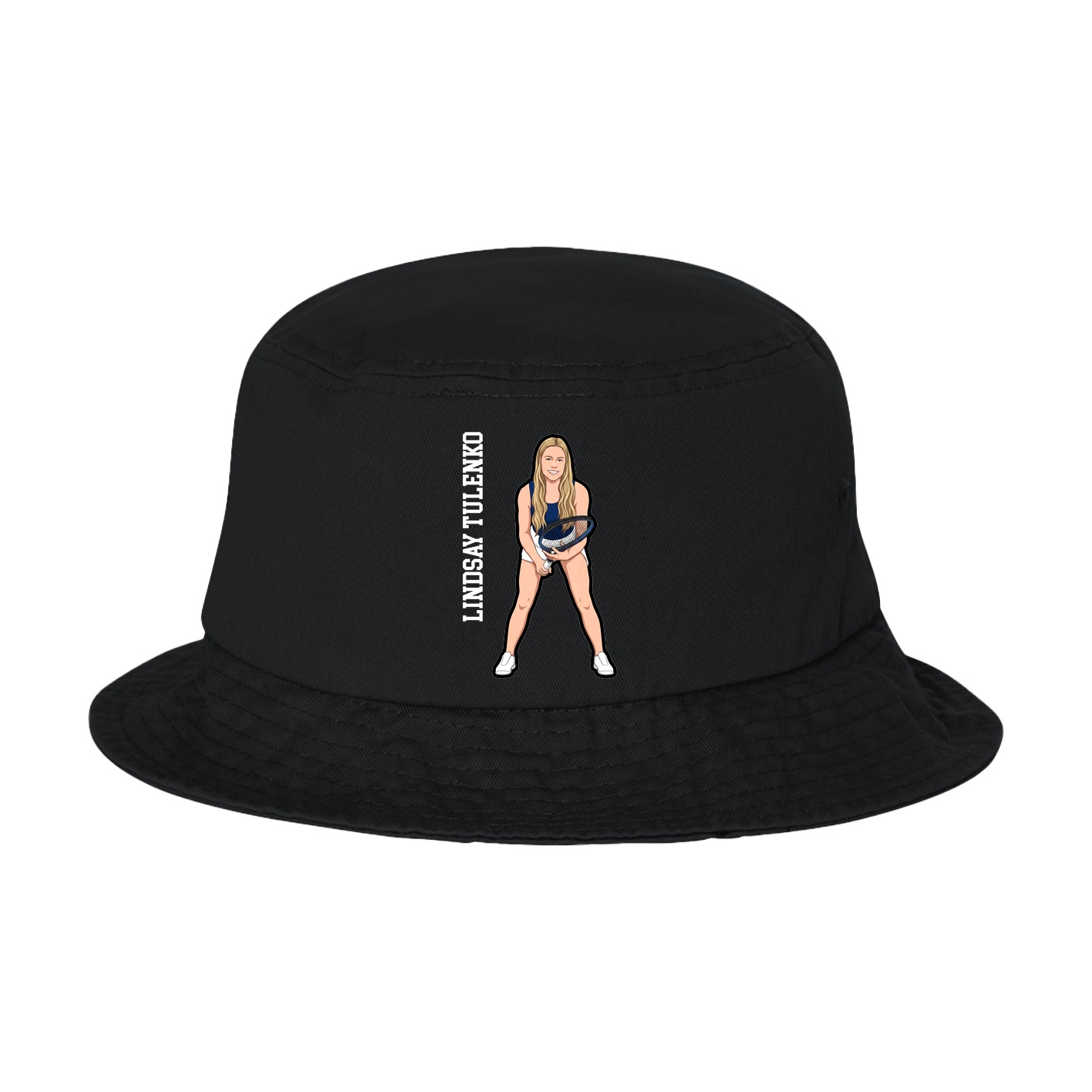 Bucket Cap — Name Vertical in Black