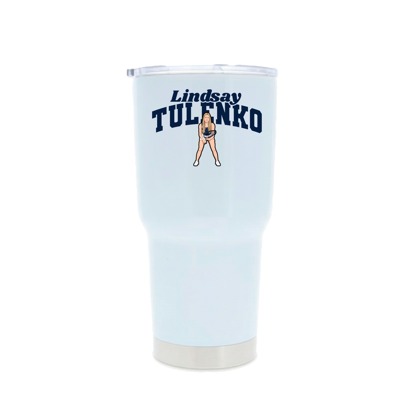 30oz Stainless Steel Tumbler — Signature Arch in White