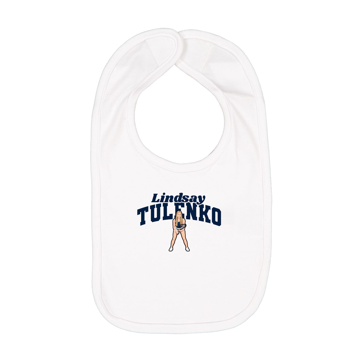 Infant Bib — Signature Arch in White