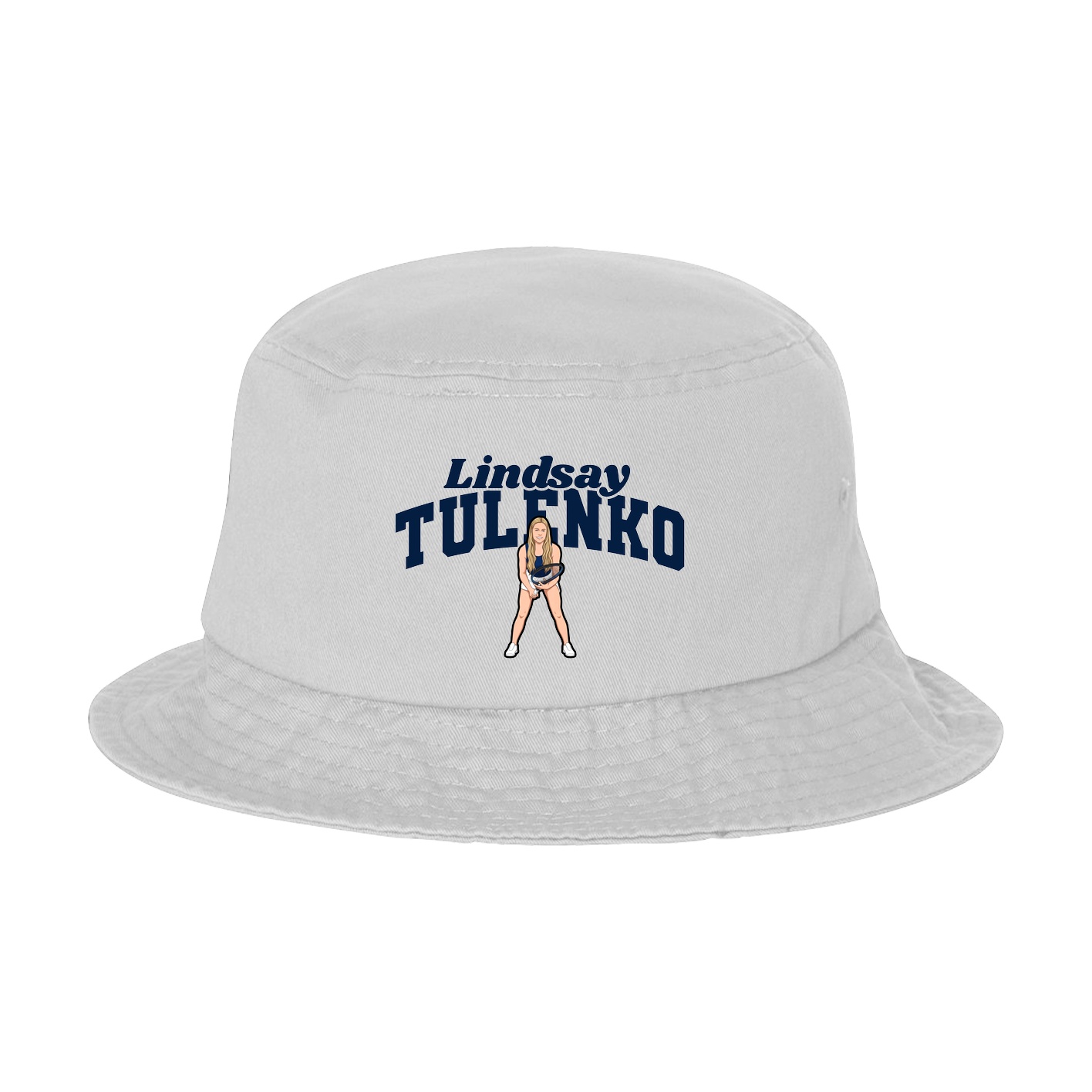 Bucket Cap — Signature Arch in White